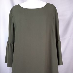 Time and Tru Olive Top with bell sleeves XXL (20)